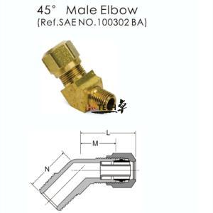 1480NTA AIR BRAKE 45 ELBOW NYLON TUBING 